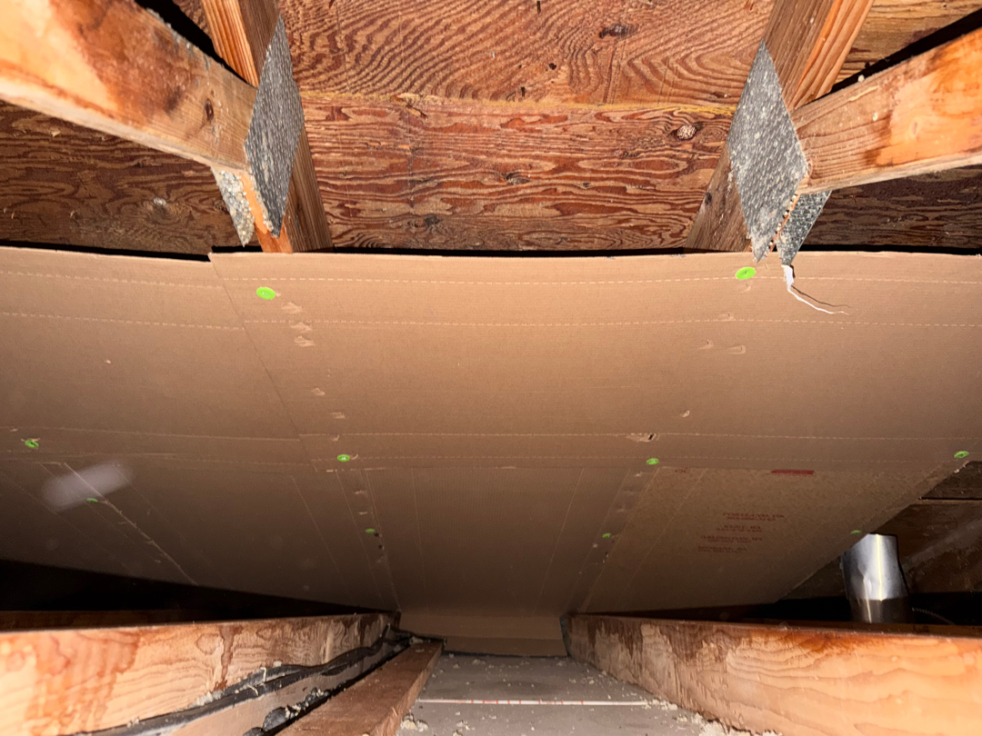 Attic Baffles Secured With Fasteners to Maintain Clear Ventilation Pathways